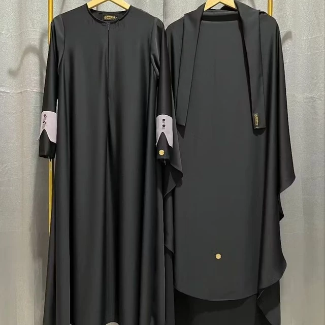 KHAWLAH one set abaya dan French khimar Aneesa Muslimah