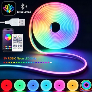 Strip Lampu LED Neon Flex RGBIC Tahan Air