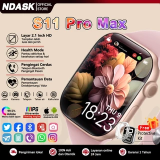 NDASK Smartwatch Serie S11 Smart Watch S11 Jam Pintar Olahraga Bluetooth 2.1"HD AMOLED Display GPS NFC Waterproof Bluetooth Call Smartwatch wanita pria wireless charging Dan Ganti Wallpapper Jam Tangan Smartwatch Jam Tangan Wanita