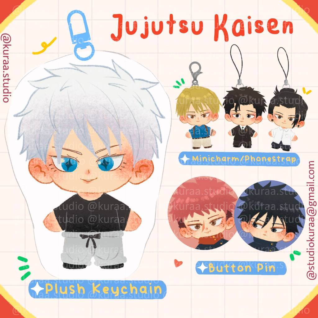 Jual @KURAA.STUDIO - JUJUTSU KAISEN - Plush keychain phonestrap mini ...