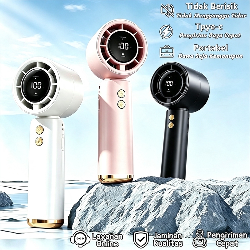 [Official Store]Kipas Angin Portable Mini 100Livel Angin Kencang Operasi Senyap Cocok Untuk Kamar Tidur/Outdoor/Kantor/Sekolah Termasuk Kabel USB & Tali Gantung