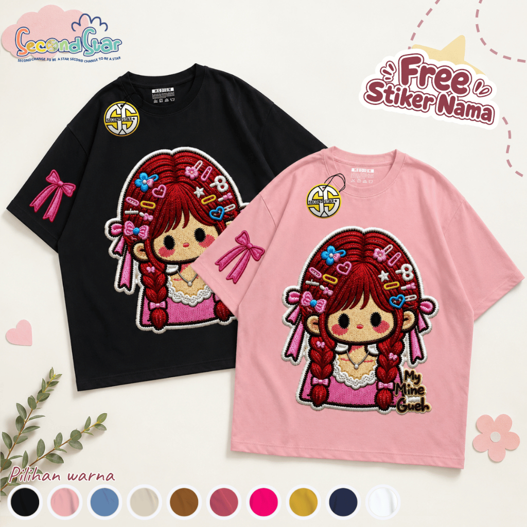 Kaos Anak Motif My Mine Gweh + Free Stiker Nama - SSA173