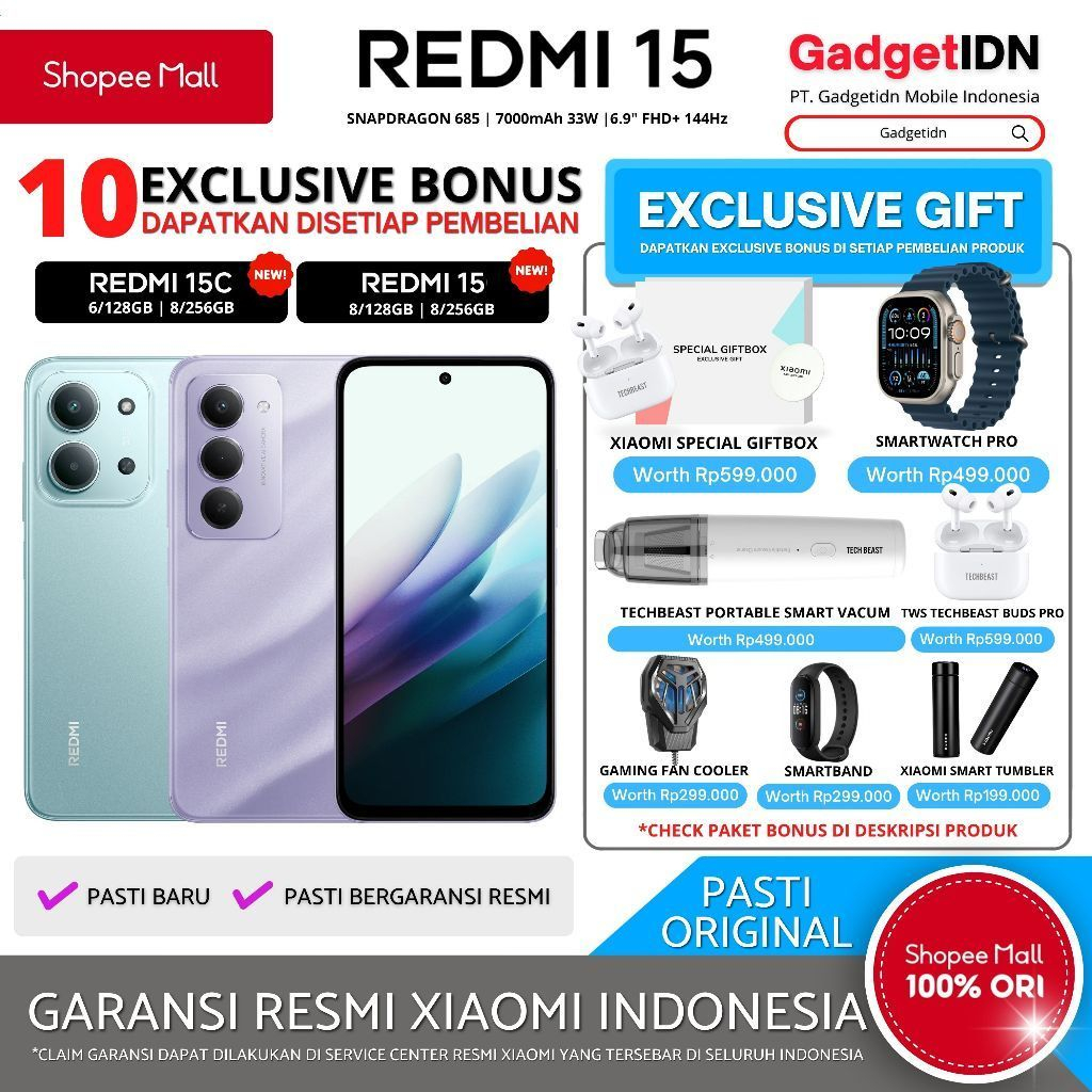 Jual Redmi 15 Terlengkap & Harga Terbaru Oktober 2026 | Shopee Indonesia