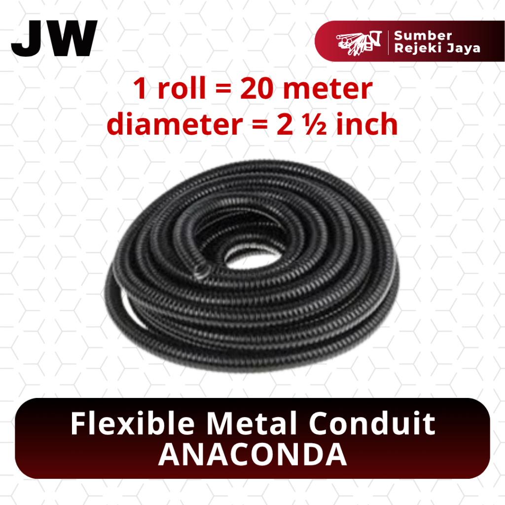 Flexible metal conduit (anaconda) galvanis 20m rol | 2 1/2ÔÇØ 2 1/2 inch