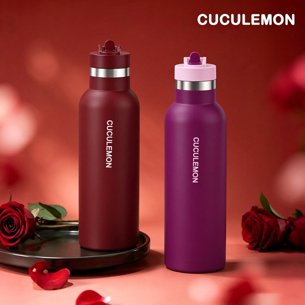 Cuculemon Tumbler Stainless Steel 1 Liter Termos Air Tahan Panas Dingin 24 jam Botol Minum Olahraga