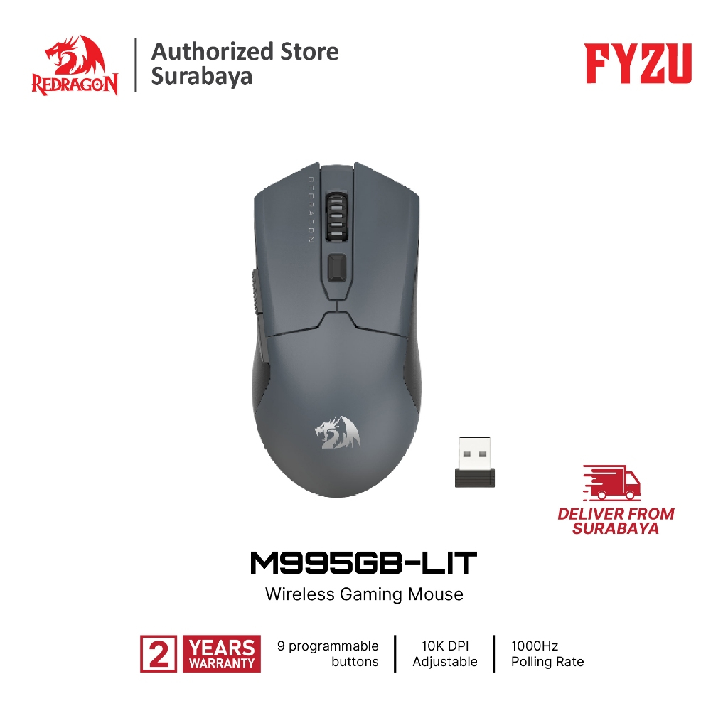 Jual Redragon FYZU M995 LITE Wireless Gaming Mouse 10K DPI Rechargeable ...