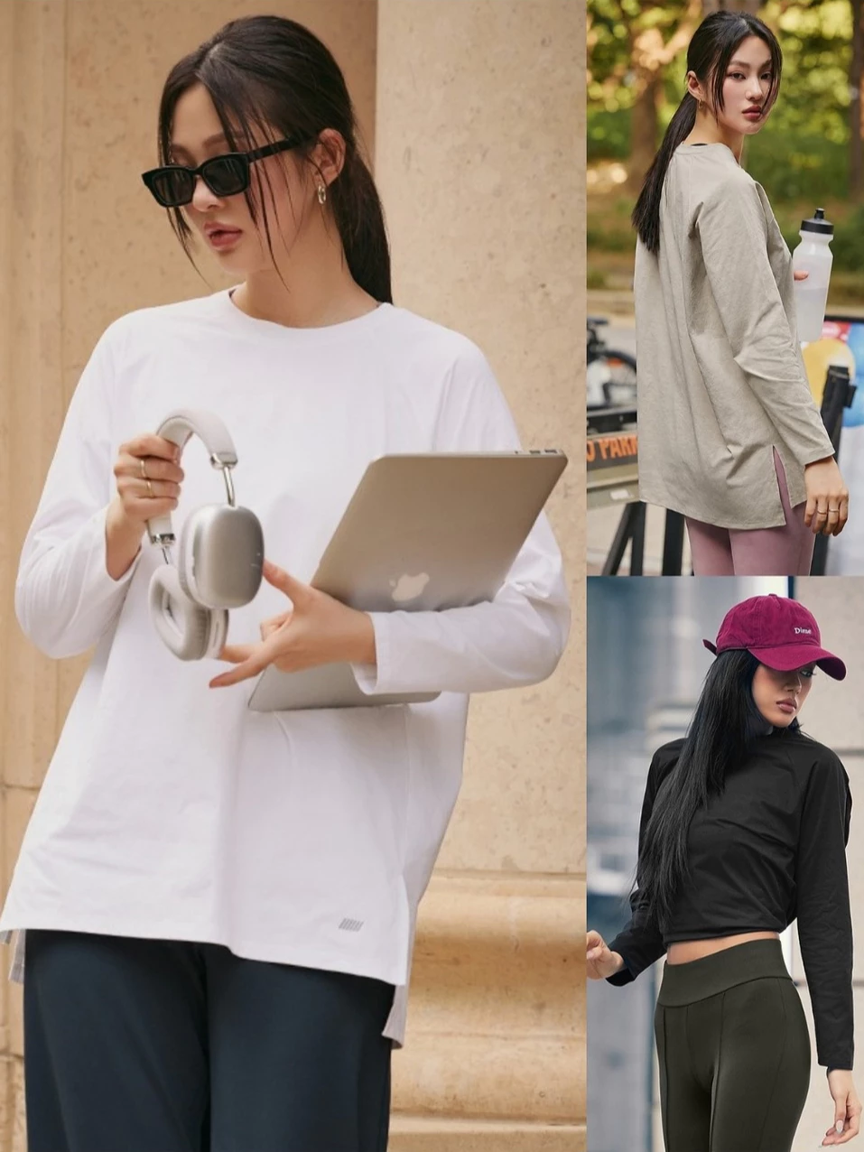 Kaos Lengan Panjang Wanita STL Fresh Light Boxy Hip-Cover Long Sleeve - 3278