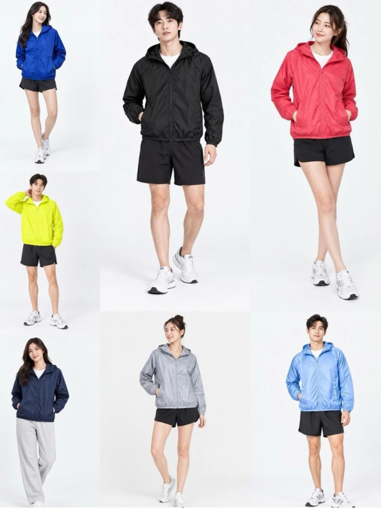 Jaket Parasut Windbreaker Cewe Cowo UV Protection UNQ Lightweight Jacket - 3322