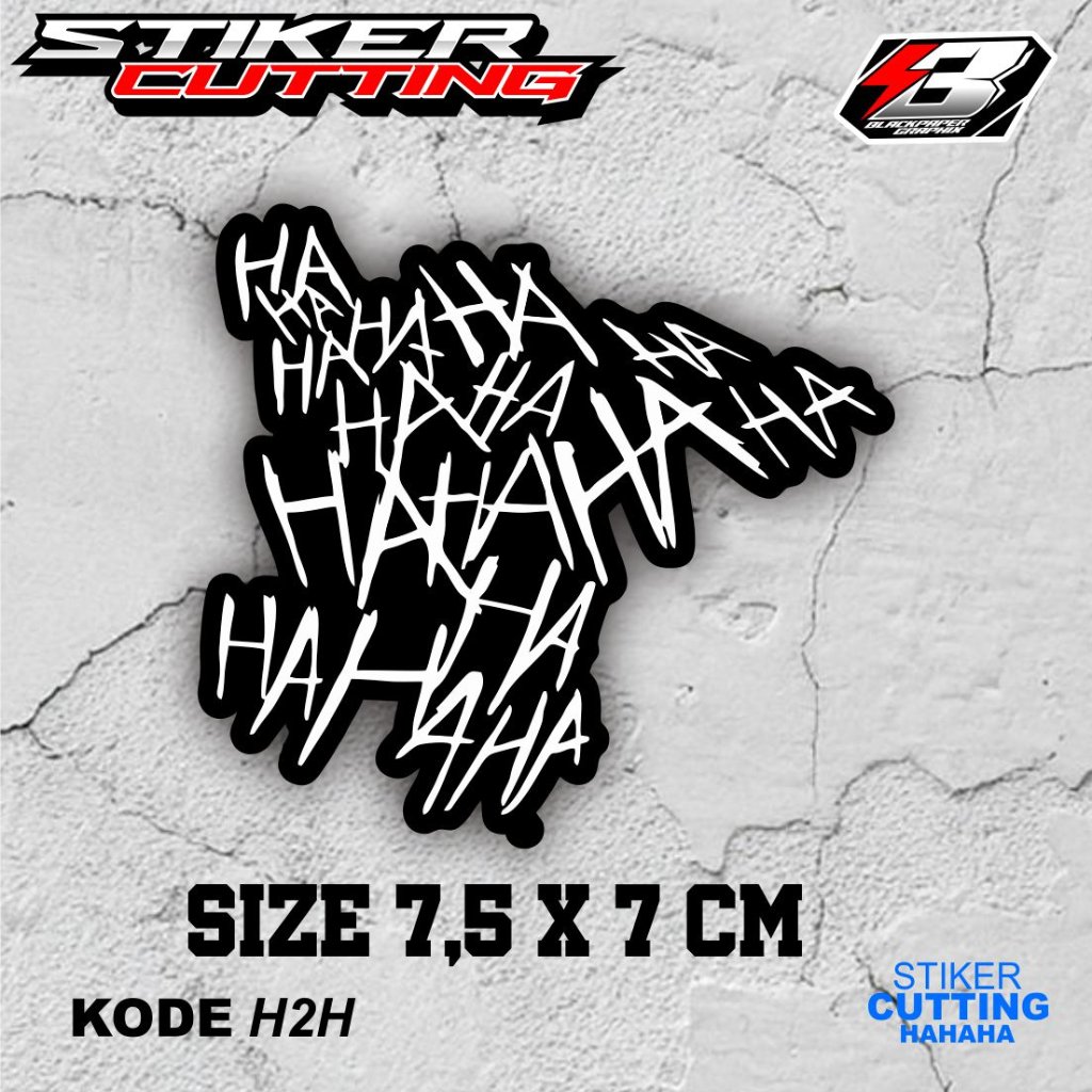 Jual Stiker HAHAHA Stiker Kata-kata | Stiker Aksesoris Helm Keren ...