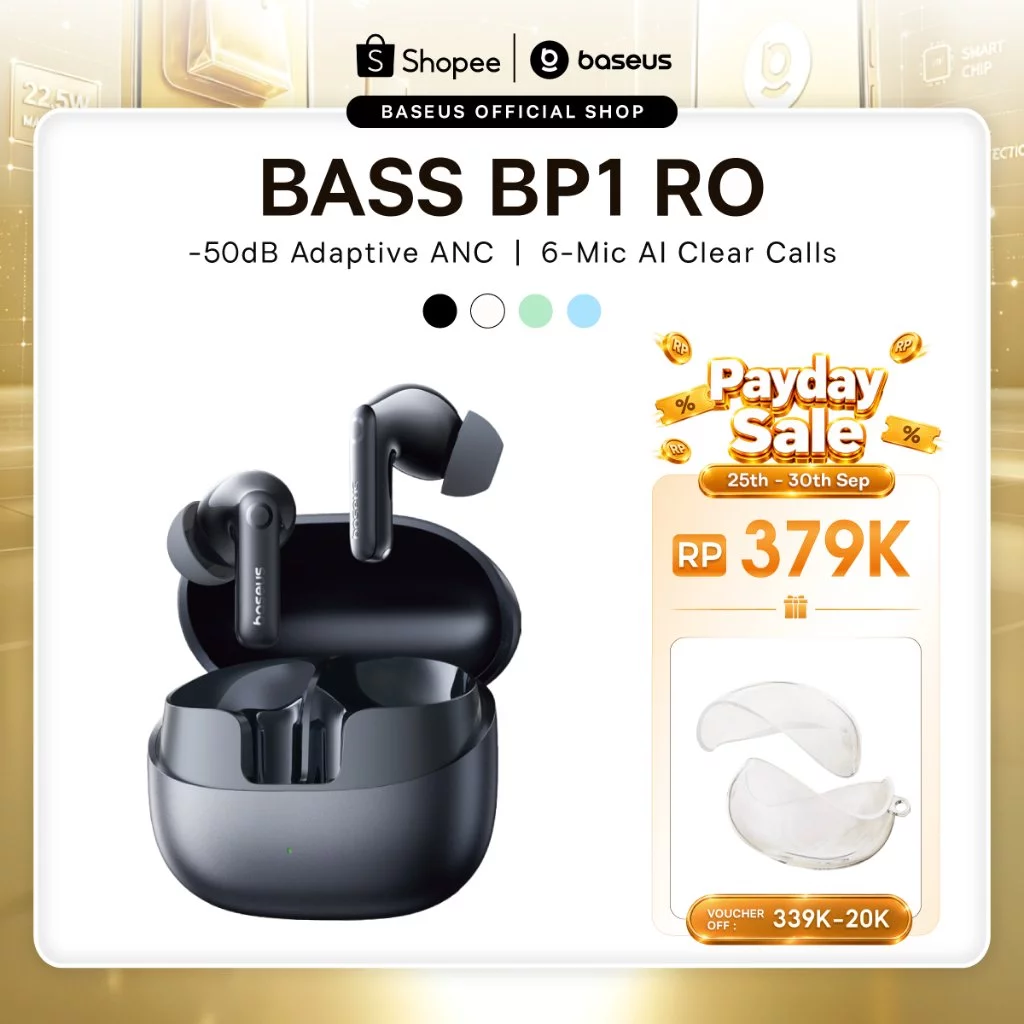 Baseus BP1 Pro TWS Adaptive ANC Hi-Res LDAC -50dB 6 Mic ENC with IP55 & 55H Earbud Earphone Bluetooth 6.0