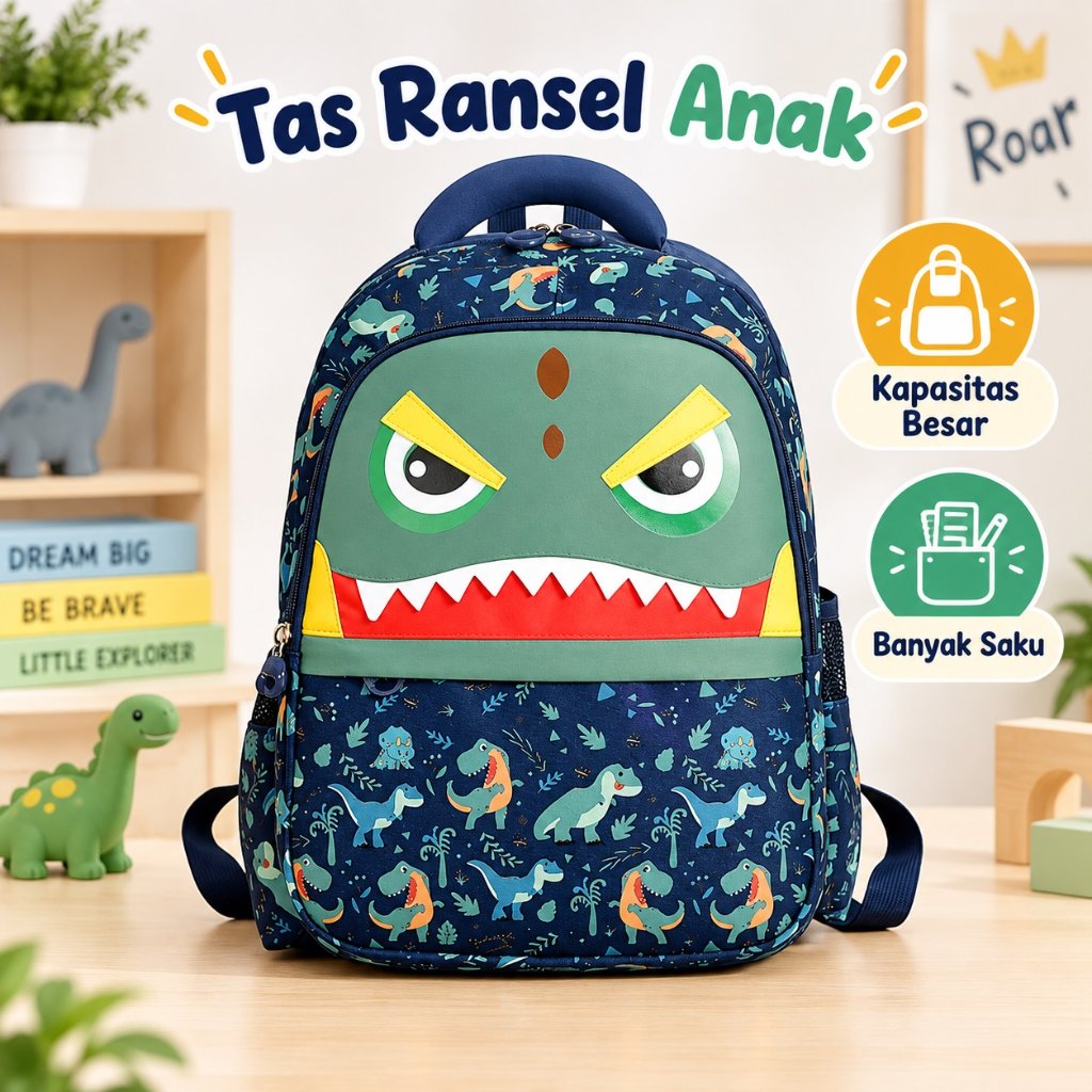 Jual Tas Ransel Sekolah Anak SD Model Terbaru Karakter Kartun Lucu ...