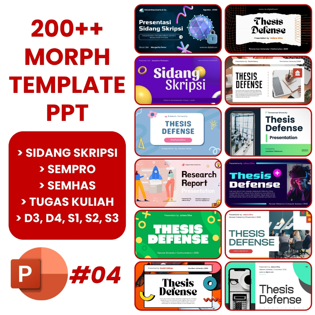 Jual 200++ Template PPT Powerpoint Sidang Skripsi, Seminar Proposal ...