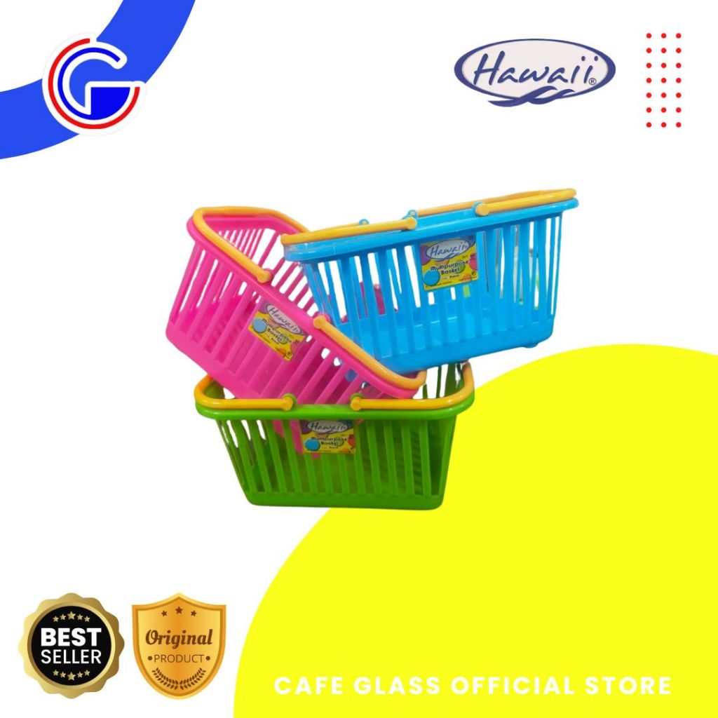 Keranjang Segi Mini Serbaguna Plastik / Keranjang Alat Mandi Anak Kos / Keranjang Belanja Jinjing