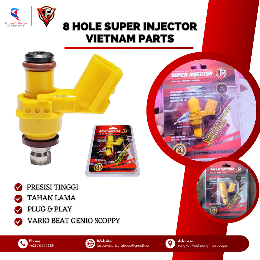 Jual injektor Racing 150cc 160 170 180 200cc All Type Honda Series ...