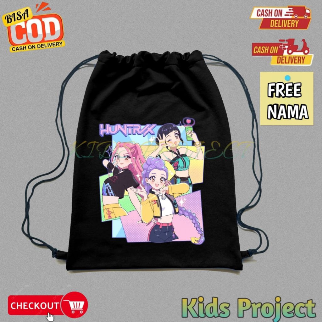 Jual String Bag Tas Serut Anak Huntrix Lucu - Tas Serut Anak Huntrix ...