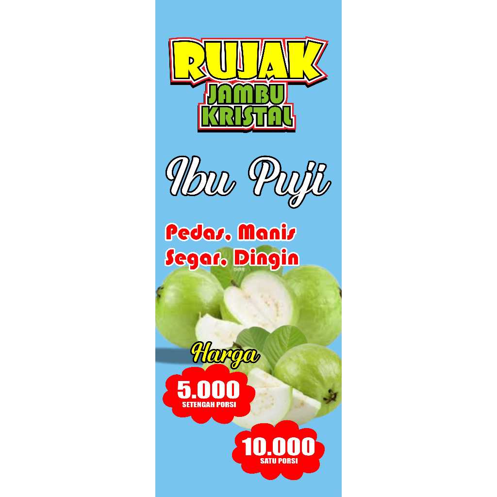 Jual Spanduk Banner RUJAK JAMBU KRISTAL Ukuran 60x160 cm | Shopee Indonesia