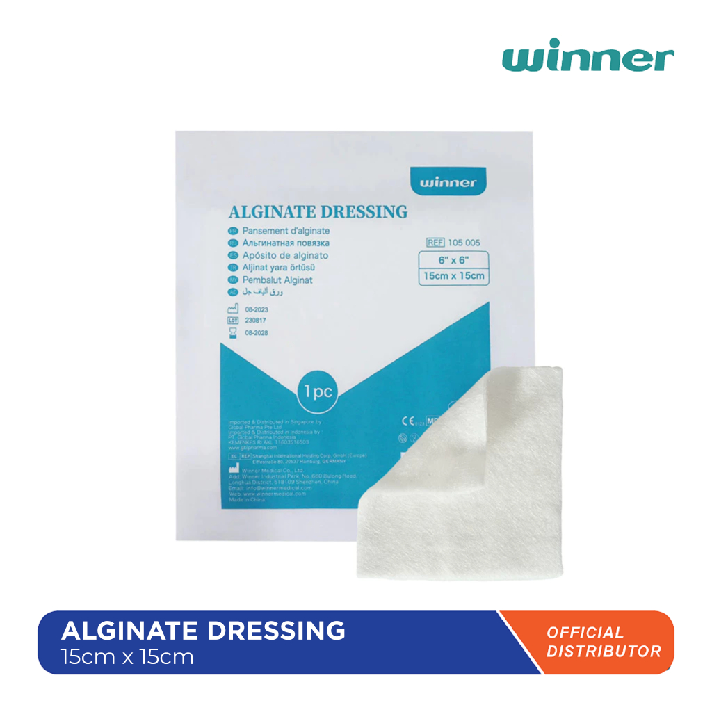 Jual WINNER Alginate Dressing Calcium 15cm x 15cm Pembalut Luka ...