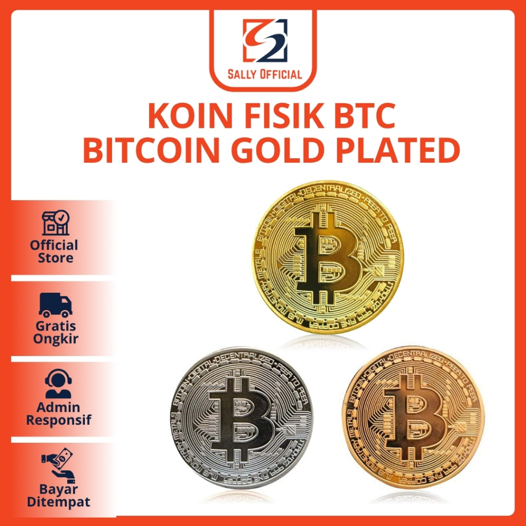 Jual Souvenir Koin Fisik BTC Bitcoin Gold Plated Koleksi Souvenir Gift  Pajangan | Shopee Indonesia