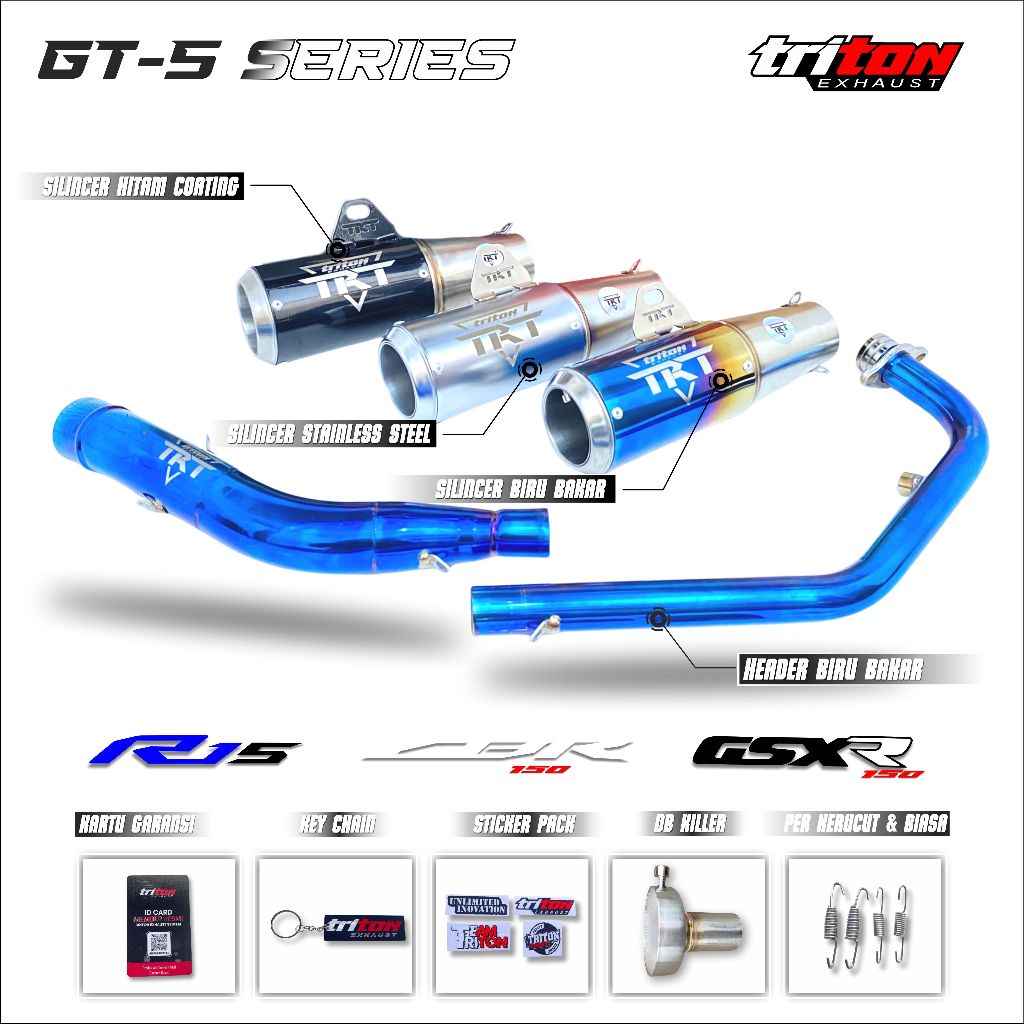 Jual Knalpot racing CBR 150R, R15, CB150R, GSX R150, Full system type ...