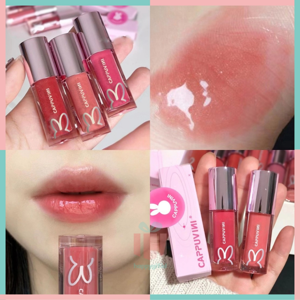 Jual BPOM CAPPUVINI Rabbit Jelly Lip Cream Watery Lipstik Luminous ...
