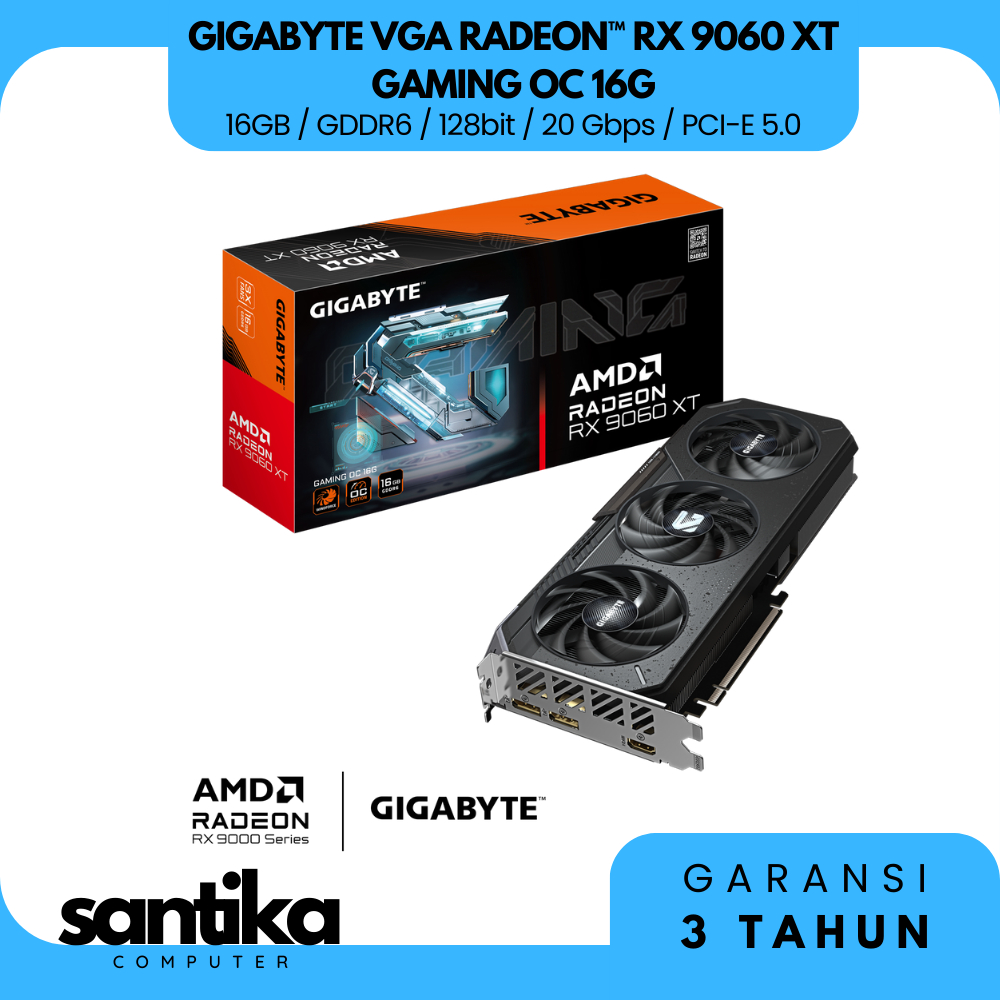 Jual Gigabyte VGA Radeon RX 9060 XT GAMING OC 16G | GV-R9060XTGAMING OC ...