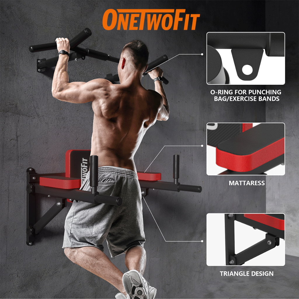 Jual OneTwoFit Multifunctional Wall Mounted Pull Up Bar/Chin Up