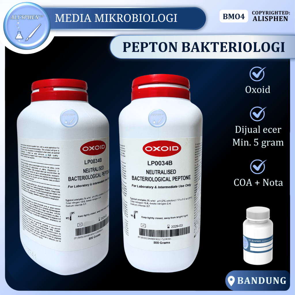 Jual [BMO4] Pepton Bakteriologi / Neutralised Bacteriological Peptone ...