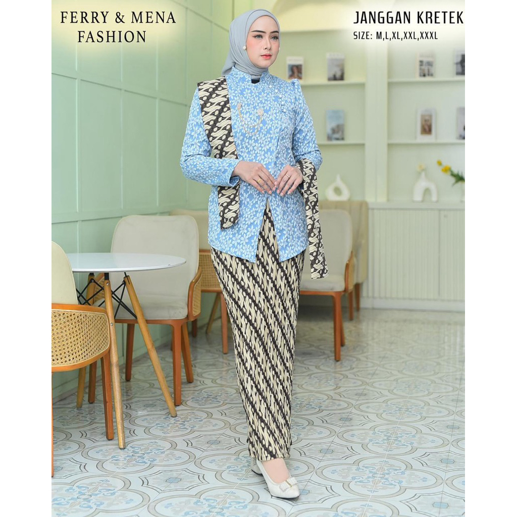 Jual Kebaya Gadis Jawa Kretek Set Rok Selendang / Kebaya Janggan ...