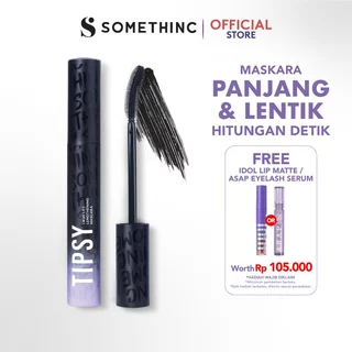 SOMETHINC Tipsy Lash Lift Lengthening Mascara - Mascara Keratin Lash Lift, Memberikan Bulu Mata Efek Lebih Panjang & Lentik Dalam Hitungan Detik | Tahan Digunakan Hingga 24 Jam | Mengandung Keratin, Biotin, & Argan Oil Untuk Memperkuat Dan Menutrisi Bulu