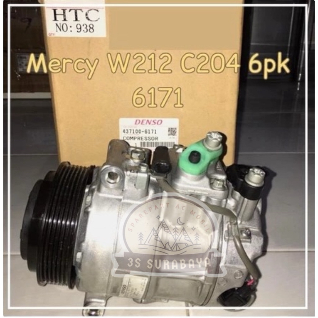 Jual Kompresor W212 C204 6Pk Denso asli Ac Compressor Mercy Mercedes ...