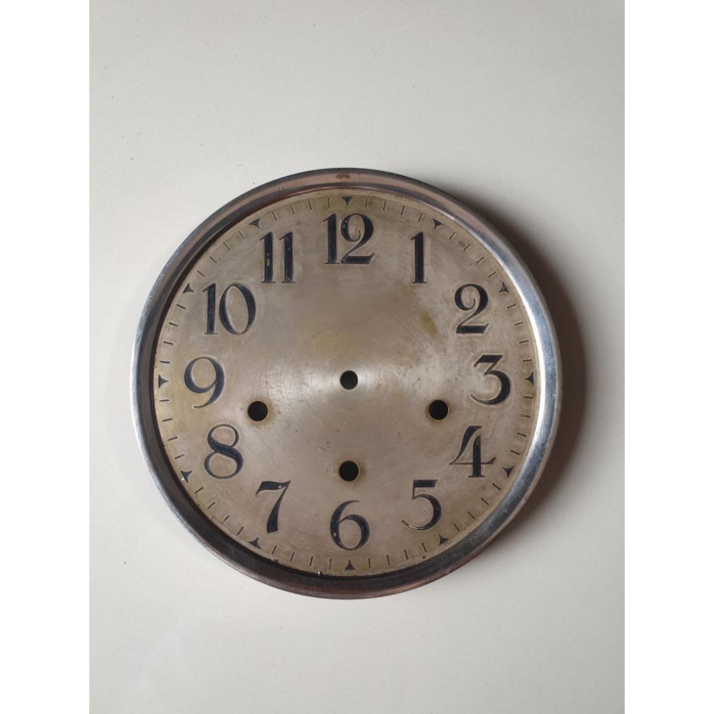 Jual Plat Dial jam Kuno tiga lubang perempatan diam 21,5 cm komplit ...