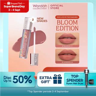 [MOST LOVED!] WARDAH Matte Lip Cream 4 g - Warna Intense dan Tahan Lama - Matte Finish - Teksture Creamy Liptint-Lip-Stain-Lipstik-Lip Tint-Lip Matte-Lipstick-Lipcream-Glossy-Longlasting Waterproof Tahan Lama- Makeup - Dark Lips-Two Tone Lip-Library