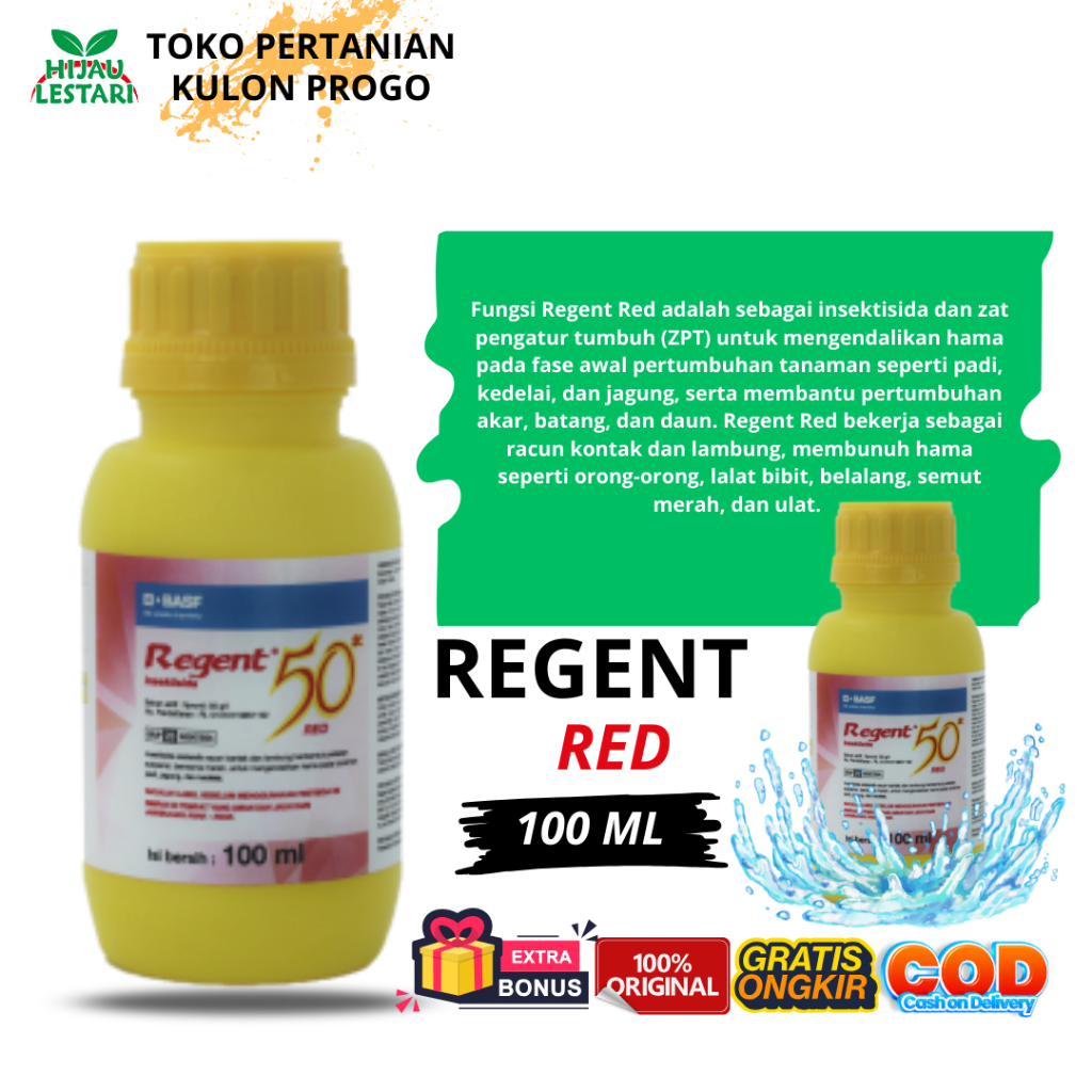 Jual INSEKTISIDA REGENT 50 SC MERAH ISI 100 ML PENGENDALI HAMA TANAMAN ...