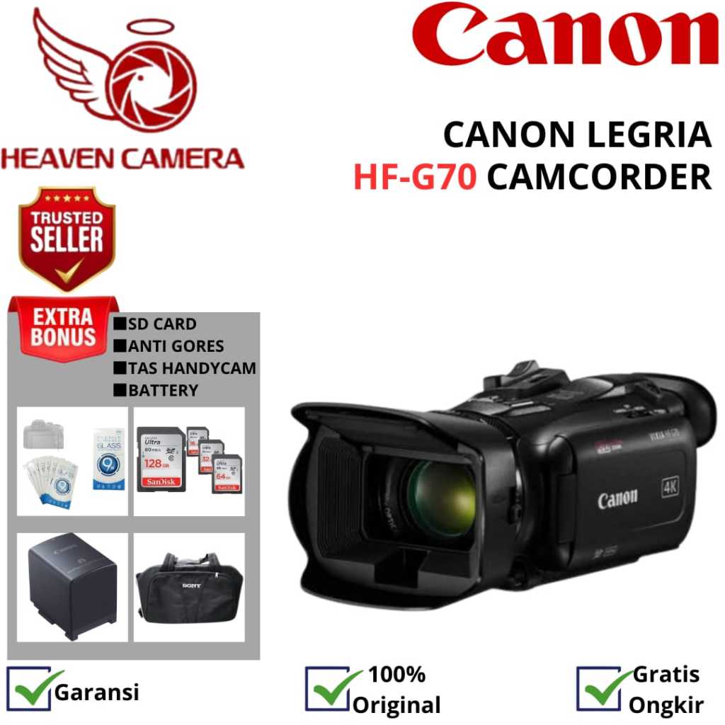 Jual CANON LEGRIA HF G70 UHD 4K CAMCORDER KAMERA / CANON LEGRIA HF G70 ...
