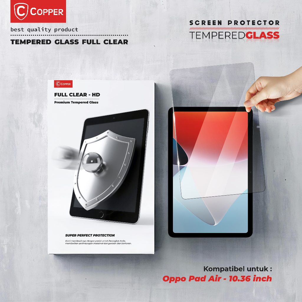 Jual COPPER For Oppo Pad Air 10,36 Inch - Tempered Glass FULL CLEAR ...