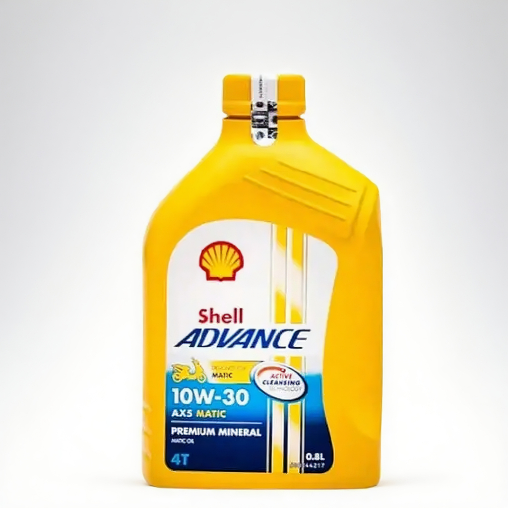 Jual OLI SHELL MATIC ADVANCE Ax5 10W30 0,8L UNTUK MOTOR MATIC 100% ...