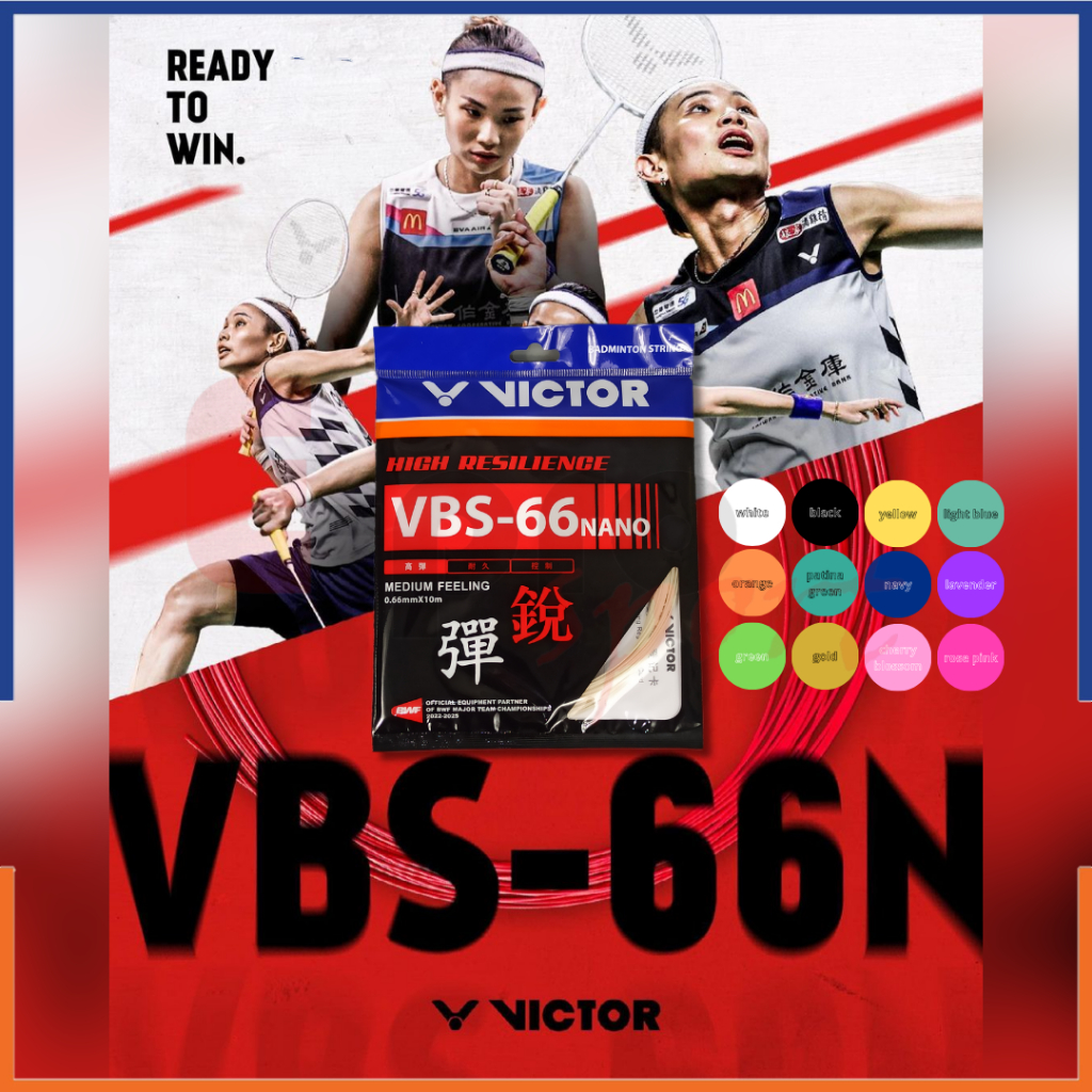 Jual Senar Badminton Victor VBS-66N VBS 66 Nano VBS 66Nano String ...