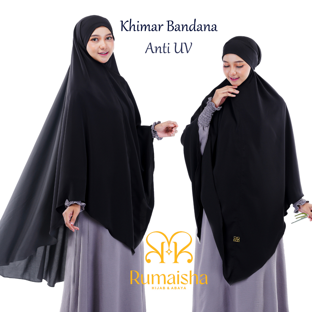 Jual Rumaisha - KHIBAN Khimar Bandana Bahan Anti UV Premium Free Cadar ...