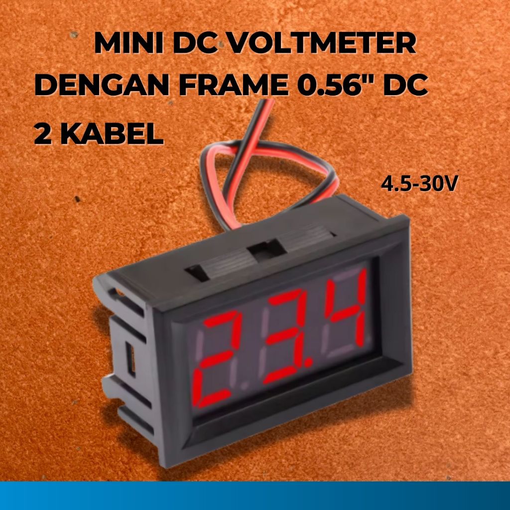 Jual Mini DC Voltmeter Dengan Frame 0.56