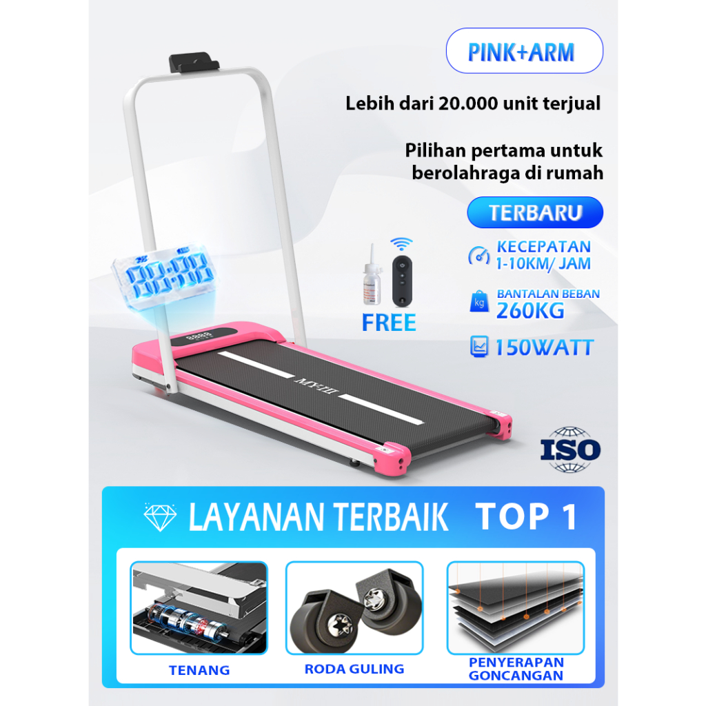 Folding Treadmill Sunny Health P8700 Pink Treadmill Sunny Pink