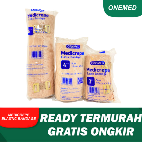 Jual ONEMED MEDICREPE ELASTIC BANDAGE PERBAN COKLAT ELASTIS 3 INCH 4 ...