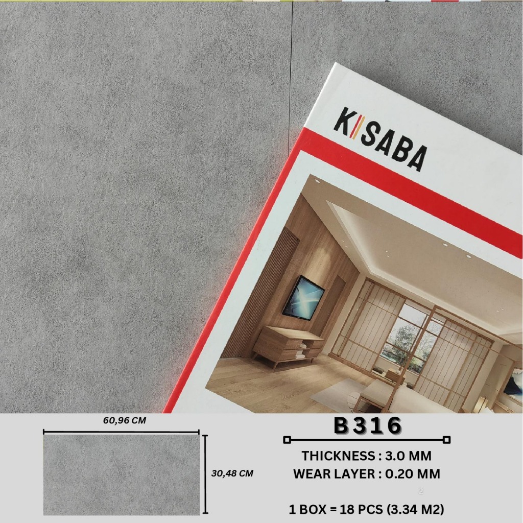 Jual Vinyl Lantai Murah Motif Semen Tebal 3mm / Vinyl Flooring Stone ...