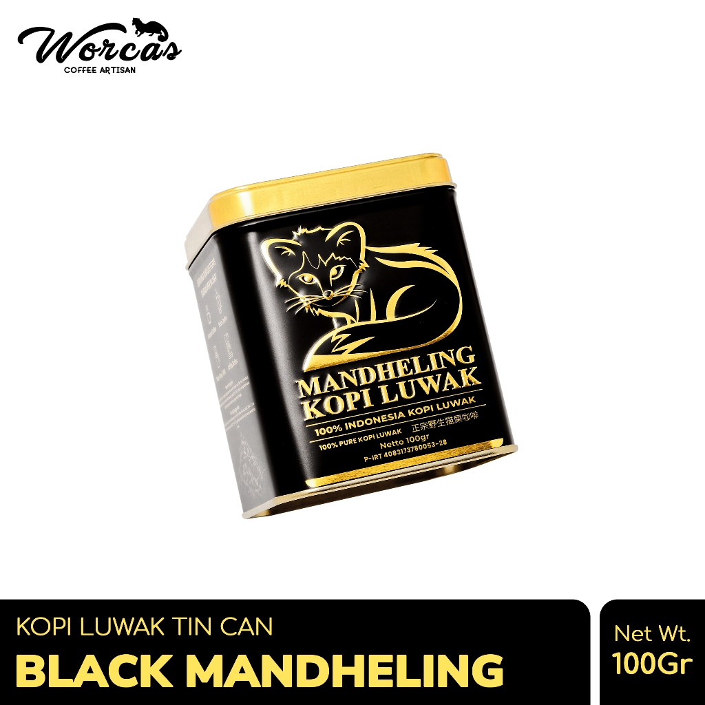 Jual WORCAS Kopi Luwak Black Mandheling 100gr Tin Can | Shopee