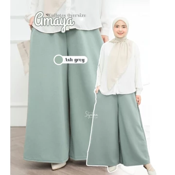 SYALNA Celana Kulot Jumbo Oversize Wanita Muslimah Cullotes