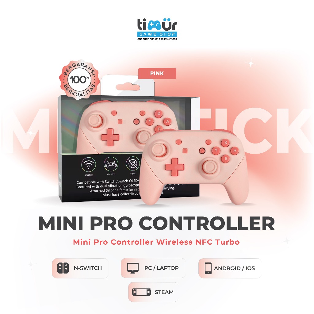 Jual Mini Pro Controller Wireless Gamepad NFC Turbo Stik Stick Nintendo ...