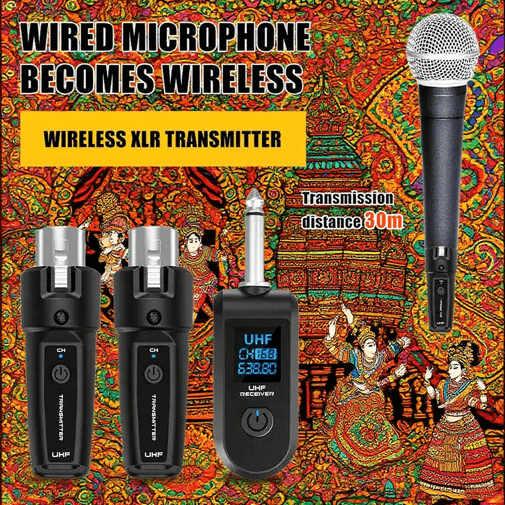 Jual Receiver System for Dynamic Microphone UHF XLR Adapter System ...