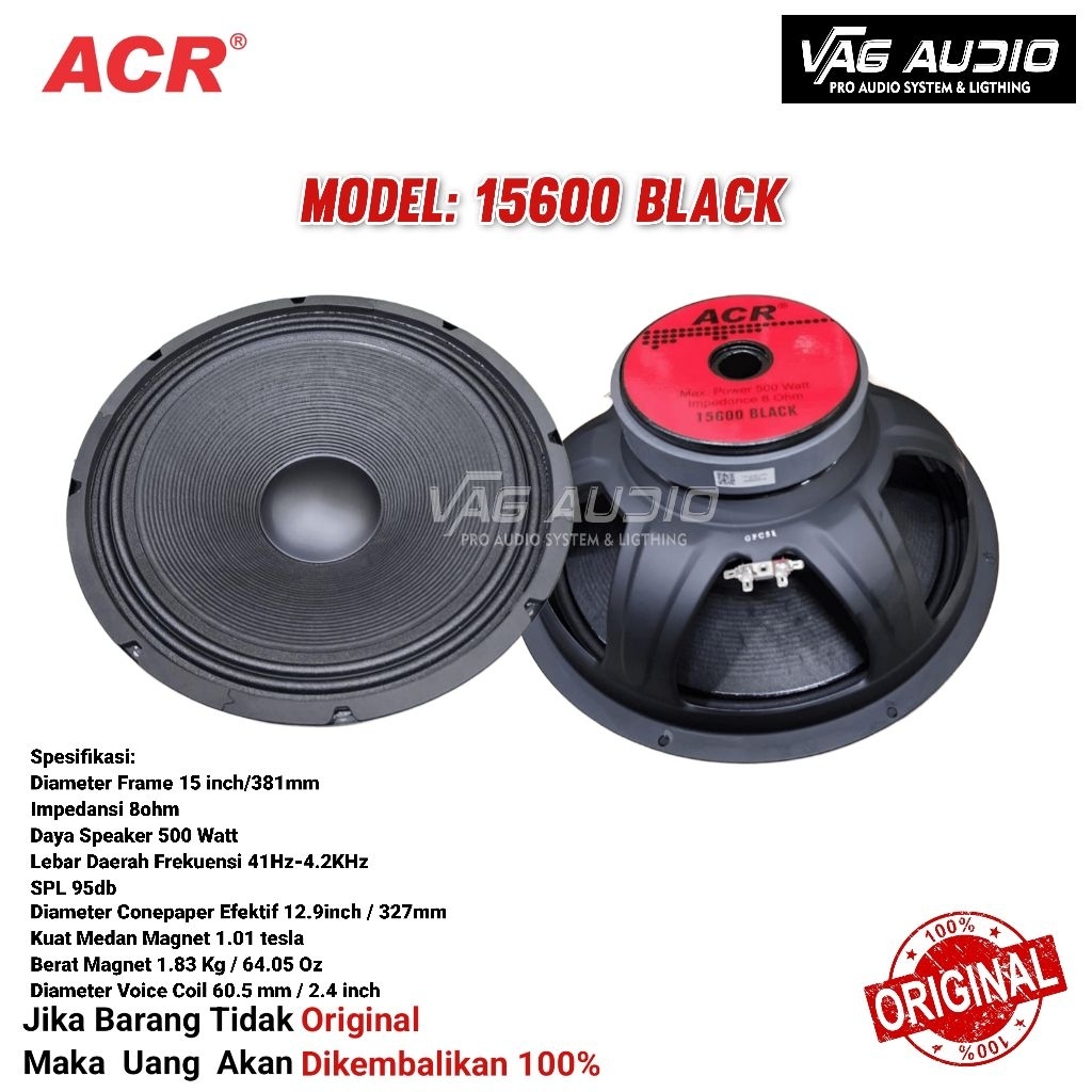 Jual SPEAKER COMPONENT ACR 15600 BLACK | Shopee Indonesia