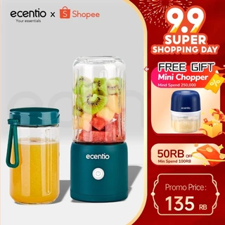 ecentio Kaca blender 8 Mata Pisau Portable 380+380ml Usb Juicer Mini Multifungsi