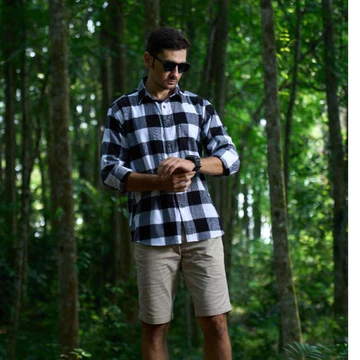Woodsman Kemeja Flanel Monochrome Check