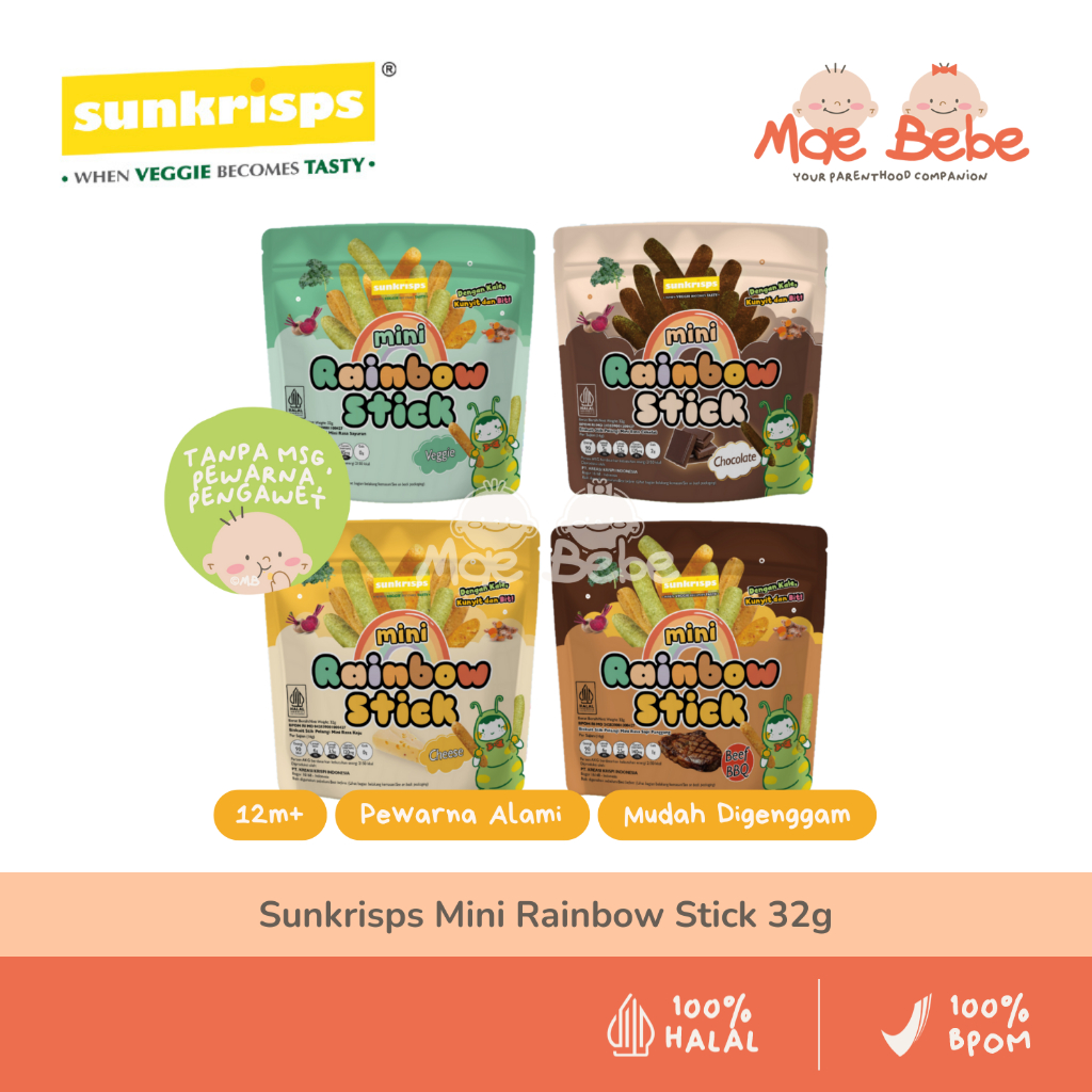 Jual Sunkrisps Mini Rainbow Stick Stik Pelangi Mini Snack Makanan ...